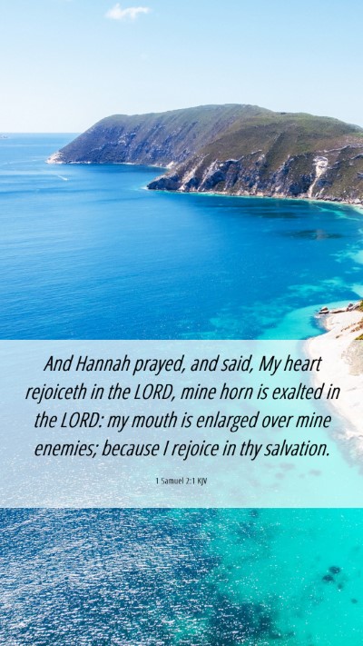 Picture 06 - 1 Samuel 2:1 KJV Mobile Phone Wallpaper - And Hannah prayed, and said, My heart rejoiceth - Mobile Bible Verse Wallpaper
