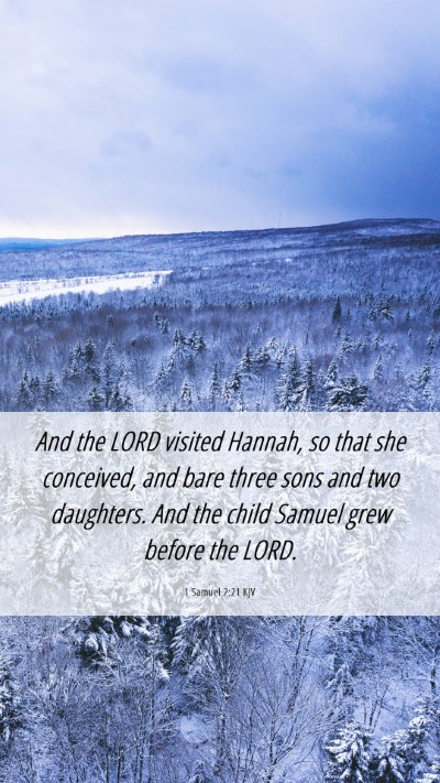 Picture 06 - 1 Samuel 2:21 KJV Mobile Phone Wallpaper - And the LORD visited Hannah, so that she - Mobile Bible Verse Wallpaper