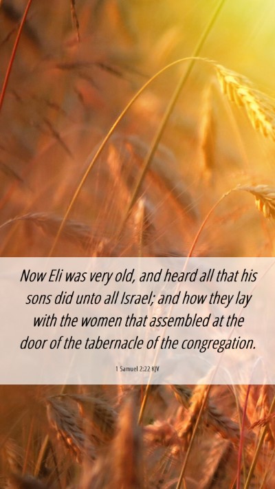 Picture 06 - 1 Samuel 2:22 KJV Mobile Phone Wallpaper - Now Eli was very old, and heard all that his sons - Mobile Bible Verse Wallpaper