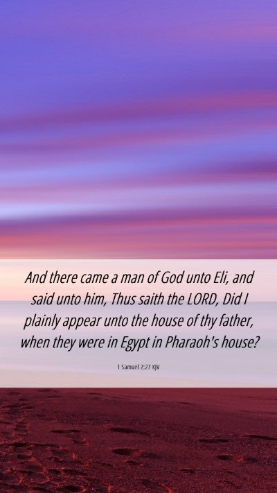Picture 06 - 1 Samuel 2:27 KJV Mobile Phone Wallpaper - And there came a man of God unto Eli, and said - Mobile Bible Verse Wallpaper