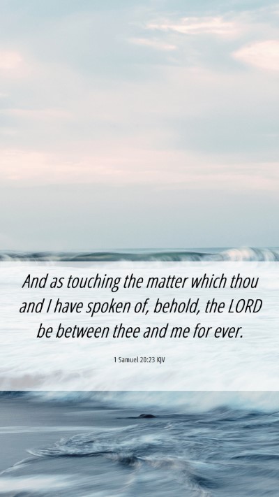 Picture 06 - 1 Samuel 20:23 KJV Mobile Phone Wallpaper - And as touching the matter which thou and I have - Mobile Bible Verse Wallpaper