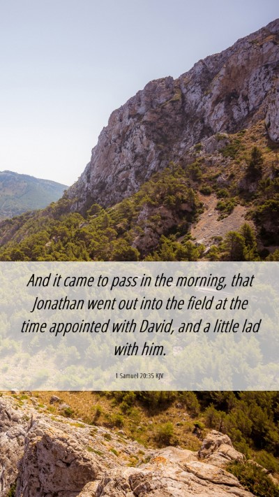 Picture 06 - 1 Samuel 20:35 KJV Mobile Phone Wallpaper - And it came to pass in the morning, that Jonathan - Mobile Bible Verse Wallpaper