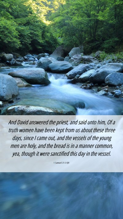 Picture 06 - 1 Samuel 21:5 KJV Mobile Phone Wallpaper - And David answered the priest, and said unto him, - Mobile Bible Verse Wallpaper