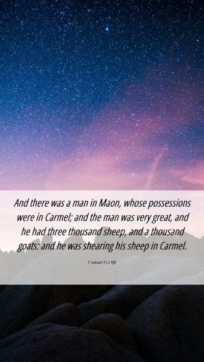 Picture 06 - 1 Samuel 25:2 KJV Mobile Phone Wallpaper - And there was a man in Maon, whose possessions - Mobile Bible Verse Wallpaper