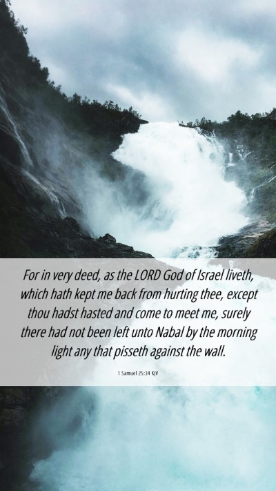 Picture 06 - 1 Samuel 25:34 KJV Mobile Phone Wallpaper - For in very deed, as the LORD God of Israel - Mobile Bible Verse Wallpaper