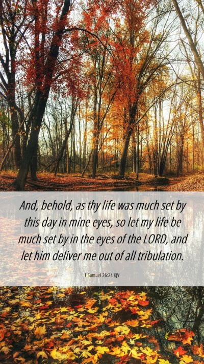 Picture 06 - 1 Samuel 26:24 KJV Mobile Phone Wallpaper - And, behold, as thy life was much set by this day - Mobile Bible Verse Wallpaper
