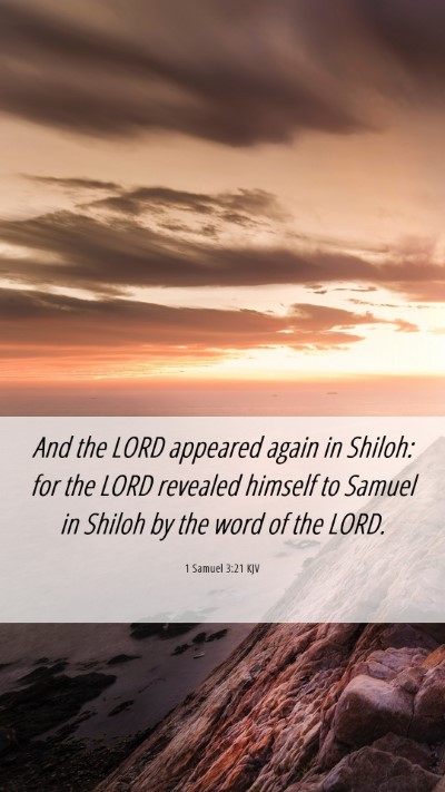 Picture 06 - 1 Samuel 3:21 KJV Mobile Phone Wallpaper - And the LORD appeared again in Shiloh: for the - Mobile Bible Verse Wallpaper