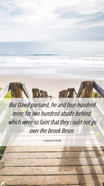 Picture 06 - 1 Samuel 30:10 KJV Mobile Phone Wallpaper - But David pursued, he and four hundred men: for - Mobile Bible Verse Wallpaper