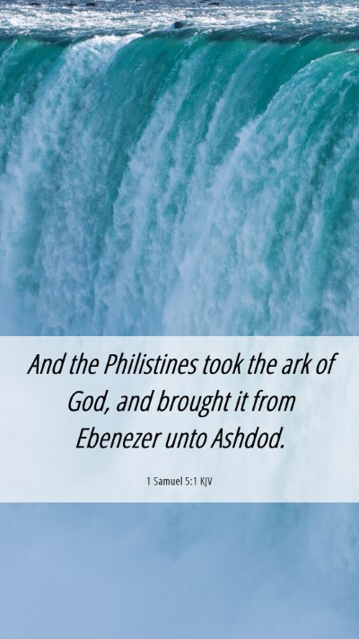 Picture 06 - 1 Samuel 5:1 KJV Mobile Phone Wallpaper - And the Philistines took the ark of God, and - Mobile Bible Verse Wallpaper