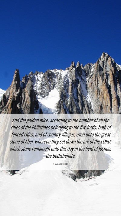 Picture 06 - 1 Samuel 6:18 KJV Mobile Phone Wallpaper - And the golden mice, according to the number of - Mobile Bible Verse Wallpaper