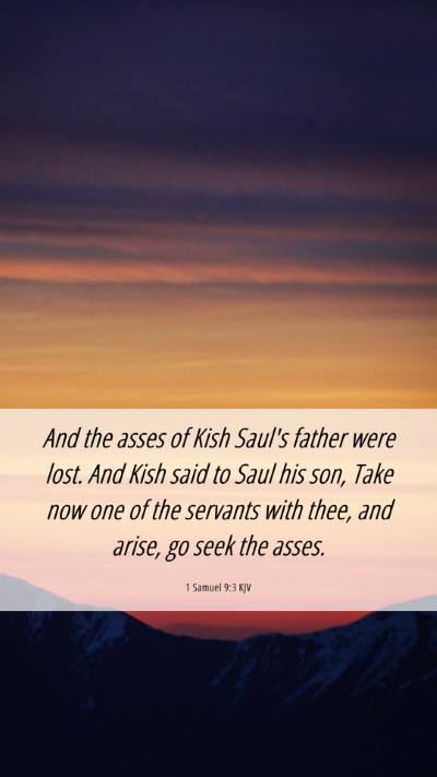 Picture 06 - 1 Samuel 9:3 KJV Mobile Phone Wallpaper - And the asses of Kish Saul's father were lost. - Mobile Bible Verse Wallpaper