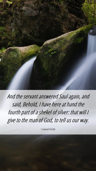 Picture 06 - 1 Samuel 9:8 KJV Mobile Phone Wallpaper - And the servant answered Saul again, and said, - Mobile Bible Verse Wallpaper