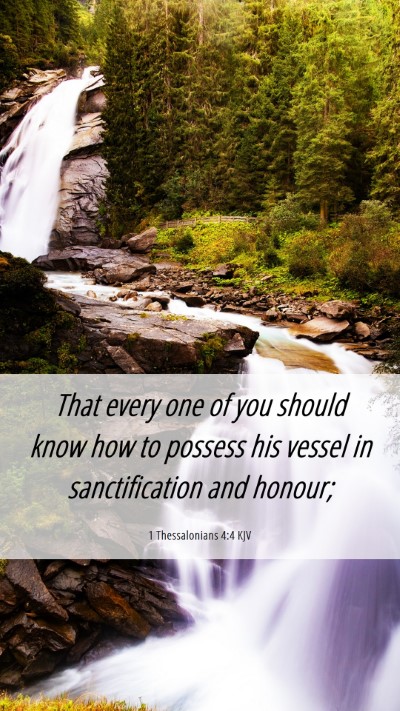 Picture 06 - 1 Thessalonians 4:4 KJV Mobile Phone Wallpaper - That every one of you should know how to possess - Mobile Bible Verse Wallpaper