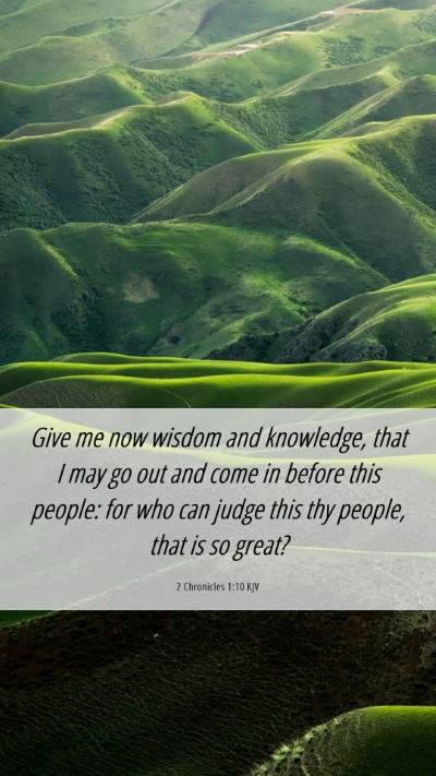 Picture 06 - 2 Chronicles 1:10 KJV Mobile Phone Wallpaper - Give me now wisdom and knowledge, that I may go - Mobile Bible Verse Wallpaper