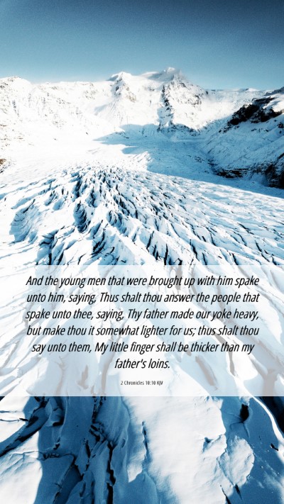 Picture 06 - 2 Chronicles 10:10 KJV Mobile Phone Wallpaper - And the young men that were brought up with him - Mobile Bible Verse Wallpaper