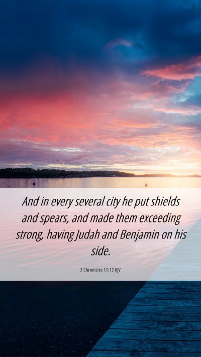Picture 06 - 2 Chronicles 11:12 KJV Mobile Phone Wallpaper - And in every several city he put shields and - Mobile Bible Verse Wallpaper