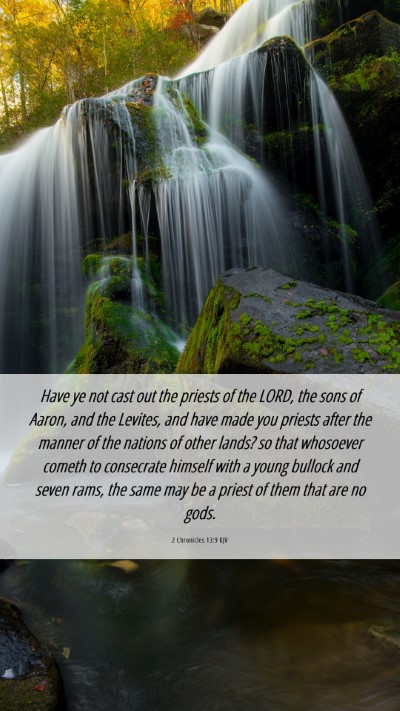 Picture 06 - 2 Chronicles 13:9 KJV Mobile Phone Wallpaper - Have ye not cast out the priests of the LORD, the - Mobile Bible Verse Wallpaper