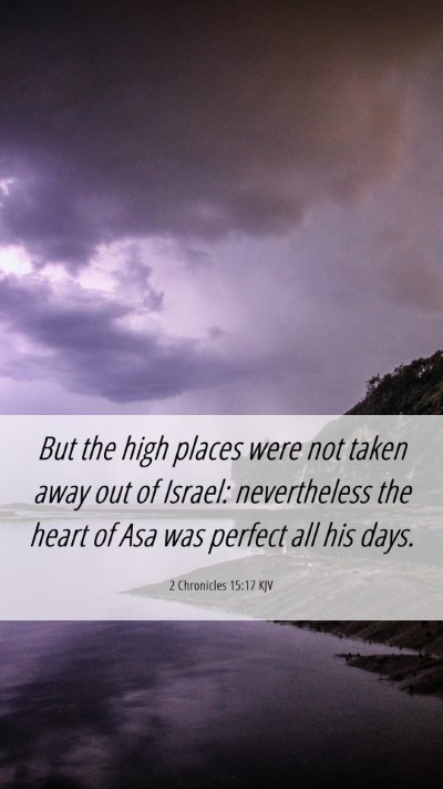 Picture 06 - 2 Chronicles 15:17 KJV Mobile Phone Wallpaper - But the high places were not taken away out of - Mobile Bible Verse Wallpaper