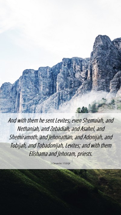Picture 06 - 2 Chronicles 17:8 KJV Mobile Phone Wallpaper - And with them he sent Levites, even Shemaiah, and - Mobile Bible Verse Wallpaper