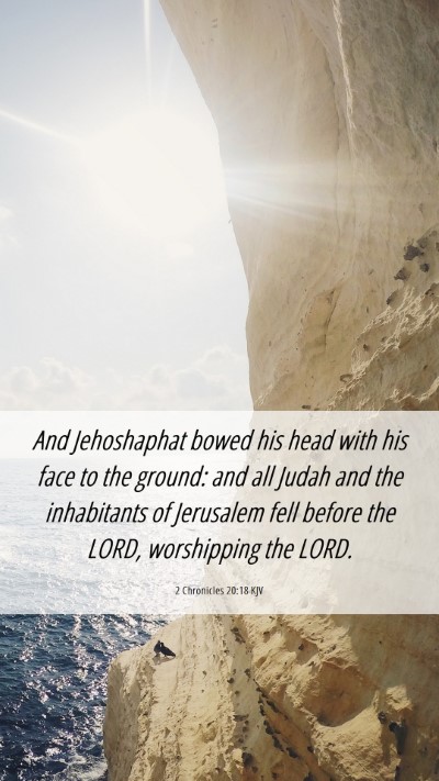 Picture 06 - 2 Chronicles 20:18 KJV Mobile Phone Wallpaper - And Jehoshaphat bowed his head with his face to - Mobile Bible Verse Wallpaper