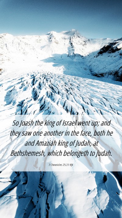 Picture 06 - 2 Chronicles 25:21 KJV Mobile Phone Wallpaper - So Joash the king of Israel went up; and they saw - Mobile Bible Verse Wallpaper
