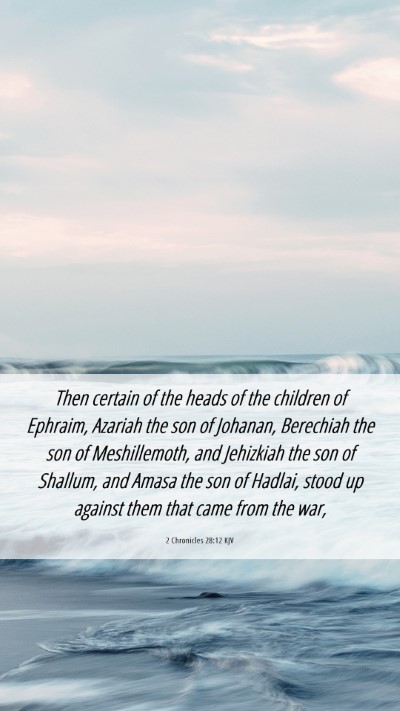 Picture 06 - 2 Chronicles 28:12 KJV Mobile Phone Wallpaper - Then certain of the heads of the children of - Mobile Bible Verse Wallpaper