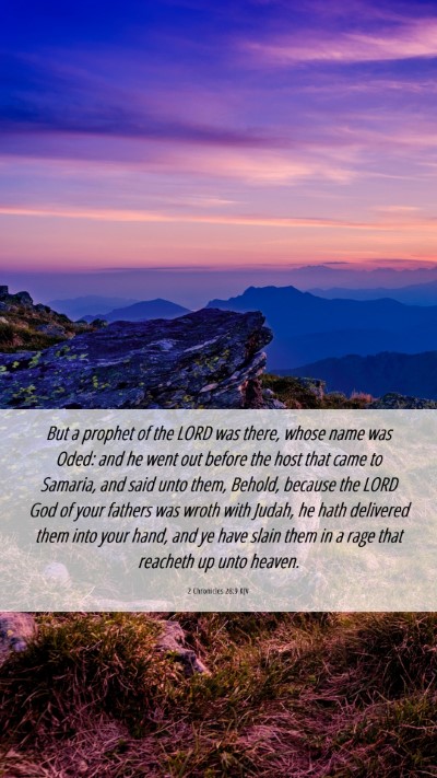 Picture 06 - 2 Chronicles 28:9 KJV Mobile Phone Wallpaper - But a prophet of the LORD was there, whose name - Mobile Bible Verse Wallpaper