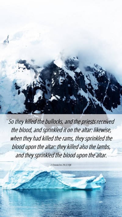 Picture 06 - 2 Chronicles 29:22 KJV Mobile Phone Wallpaper - So they killed the bullocks, and the priests - Mobile Bible Verse Wallpaper