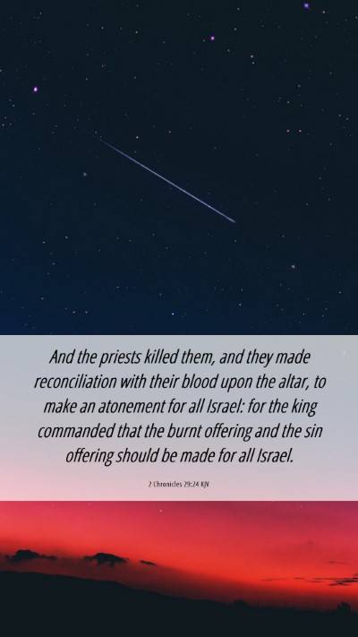 Picture 06 - 2 Chronicles 29:24 KJV Mobile Phone Wallpaper - And the priests killed them, and they made - Mobile Bible Verse Wallpaper