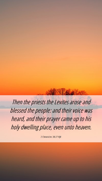 Picture 06 - 2 Chronicles 30:27 KJV Mobile Phone Wallpaper - Then the priests the Levites arose and blessed - Mobile Bible Verse Wallpaper