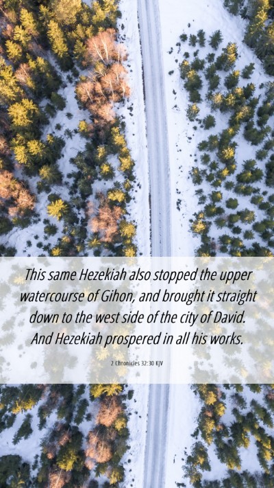 Picture 06 - 2 Chronicles 32:30 KJV Mobile Phone Wallpaper - This same Hezekiah also stopped the upper - Mobile Bible Verse Wallpaper