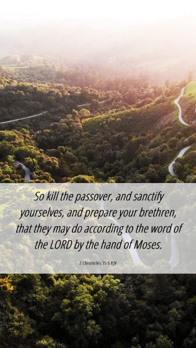 Picture 06 - 2 Chronicles 35:6 KJV Mobile Phone Wallpaper - So kill the passover, and sanctify yourselves, - Mobile Bible Verse Wallpaper