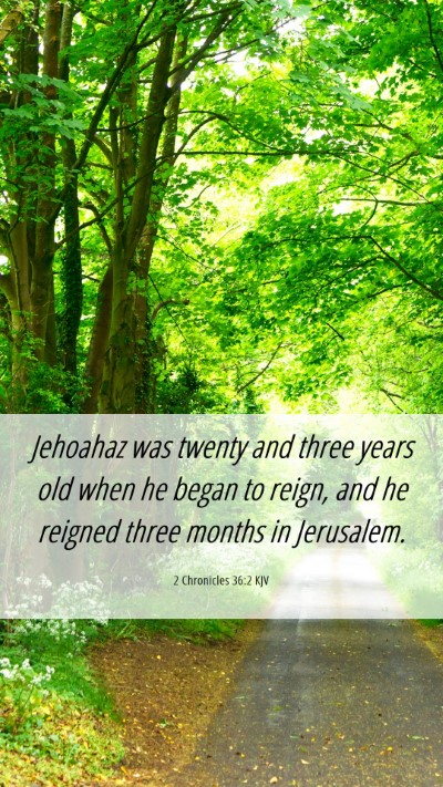 Picture 06 - 2 Chronicles 36:2 KJV Mobile Phone Wallpaper - Jehoahaz was twenty and three years old when he - Mobile Bible Verse Wallpaper
