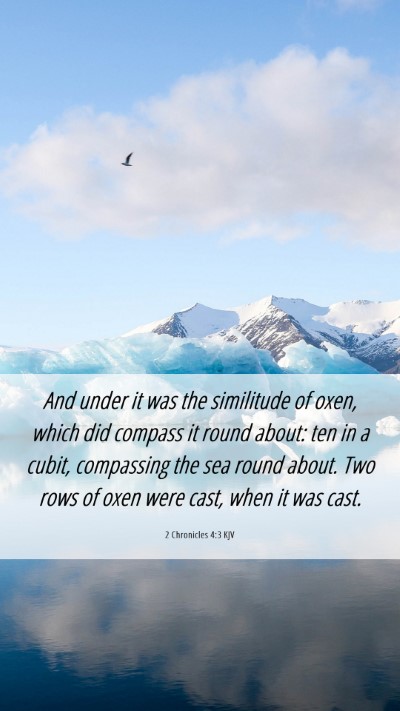 Picture 06 - 2 Chronicles 4:3 KJV Mobile Phone Wallpaper - And under it was the similitude of oxen, which - Mobile Bible Verse Wallpaper
