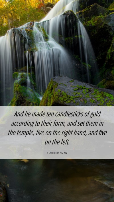 Picture 06 - 2 Chronicles 4:7 KJV Mobile Phone Wallpaper - And he made ten candlesticks of gold according to - Mobile Bible Verse Wallpaper