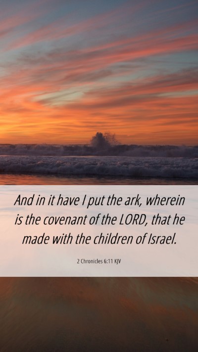 Picture 06 - 2 Chronicles 6:11 KJV Mobile Phone Wallpaper - And in it have I put the ark, wherein is the - Mobile Bible Verse Wallpaper