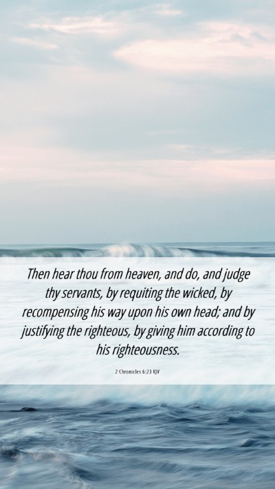 Picture 06 - 2 Chronicles 6:23 KJV Mobile Phone Wallpaper - Then hear thou from heaven, and do, and judge thy - Mobile Bible Verse Wallpaper