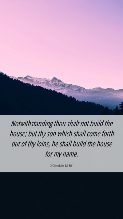 Picture 06 - 2 Chronicles 6:9 KJV Mobile Phone Wallpaper - Notwithstanding thou shalt not build the house; - Mobile Bible Verse Wallpaper