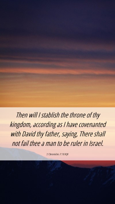 Picture 06 - 2 Chronicles 7:18 KJV Mobile Phone Wallpaper - Then will I stablish the throne of thy kingdom, - Mobile Bible Verse Wallpaper