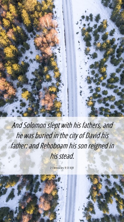 Picture 06 - 2 Chronicles 9:31 KJV Mobile Phone Wallpaper - And Solomon slept with his fathers, and he was - Mobile Bible Verse Wallpaper