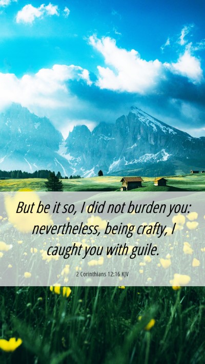 Picture 06 - 2 Corinthians 12:16 KJV Mobile Phone Wallpaper - But be it so, I did not burden you: nevertheless, - Mobile Bible Verse Wallpaper
