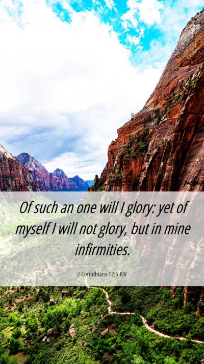 Picture 06 - 2 Corinthians 12:5 KJV Mobile Phone Wallpaper - Of such an one will I glory: yet of myself I will - Mobile Bible Verse Wallpaper