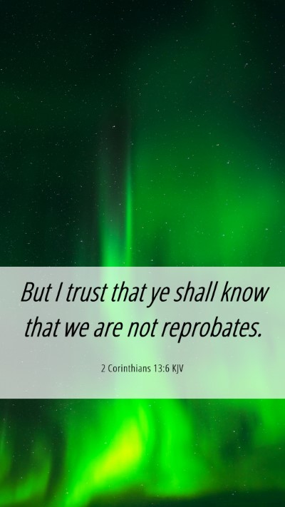 Picture 06 - 2 Corinthians 13:6 KJV Mobile Phone Wallpaper - But I trust that ye shall know that we are not - Mobile Bible Verse Wallpaper