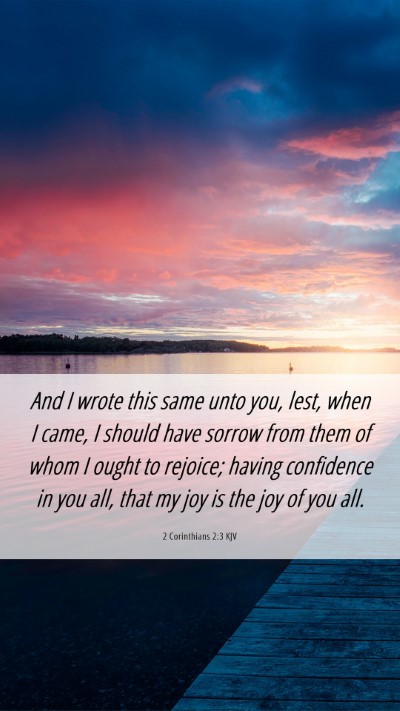 Picture 06 - 2 Corinthians 2:3 KJV Mobile Phone Wallpaper - And I wrote this same unto you, lest, when I - Mobile Bible Verse Wallpaper