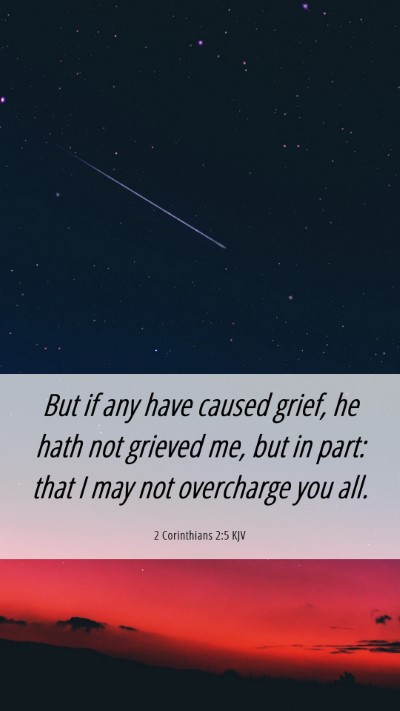 Picture 06 - 2 Corinthians 2:5 KJV Mobile Phone Wallpaper - But if any have caused grief, he hath not grieved - Mobile Bible Verse Wallpaper