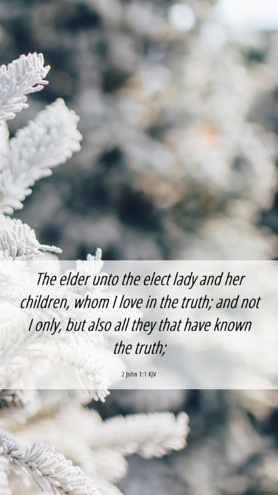 Picture 06 - 2 John 1:1 KJV Mobile Phone Wallpaper - The elder unto the elect lady and her children, - Mobile Bible Verse Wallpaper