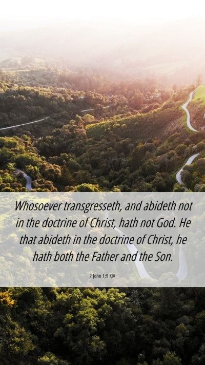 Picture 06 - 2 John 1:9 KJV Mobile Phone Wallpaper - Whosoever transgresseth, and abideth not in the - Mobile Bible Verse Wallpaper