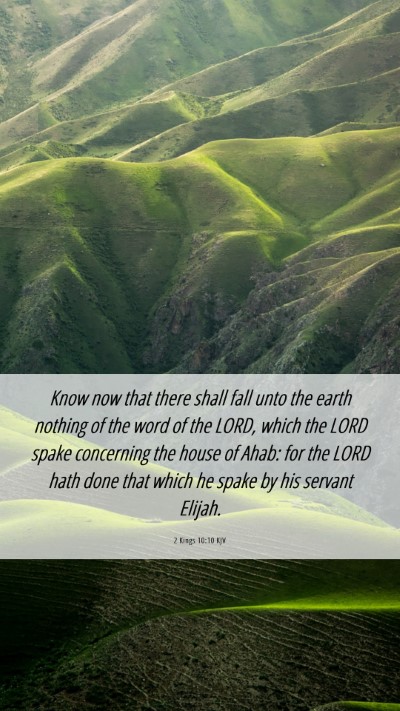 Picture 06 - 2 Kings 10:10 KJV Mobile Phone Wallpaper - Know now that there shall fall unto the earth - Mobile Bible Verse Wallpaper