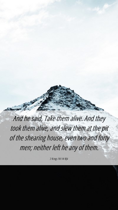 Picture 06 - 2 Kings 10:14 KJV Mobile Phone Wallpaper - And he said, Take them alive. And they took them - Mobile Bible Verse Wallpaper