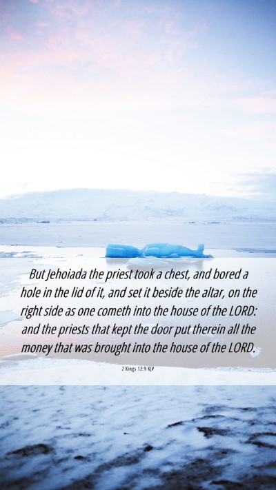 Picture 06 - 2 Kings 12:9 KJV Mobile Phone Wallpaper - But Jehoiada the priest took a chest, and bored a - Mobile Bible Verse Wallpaper